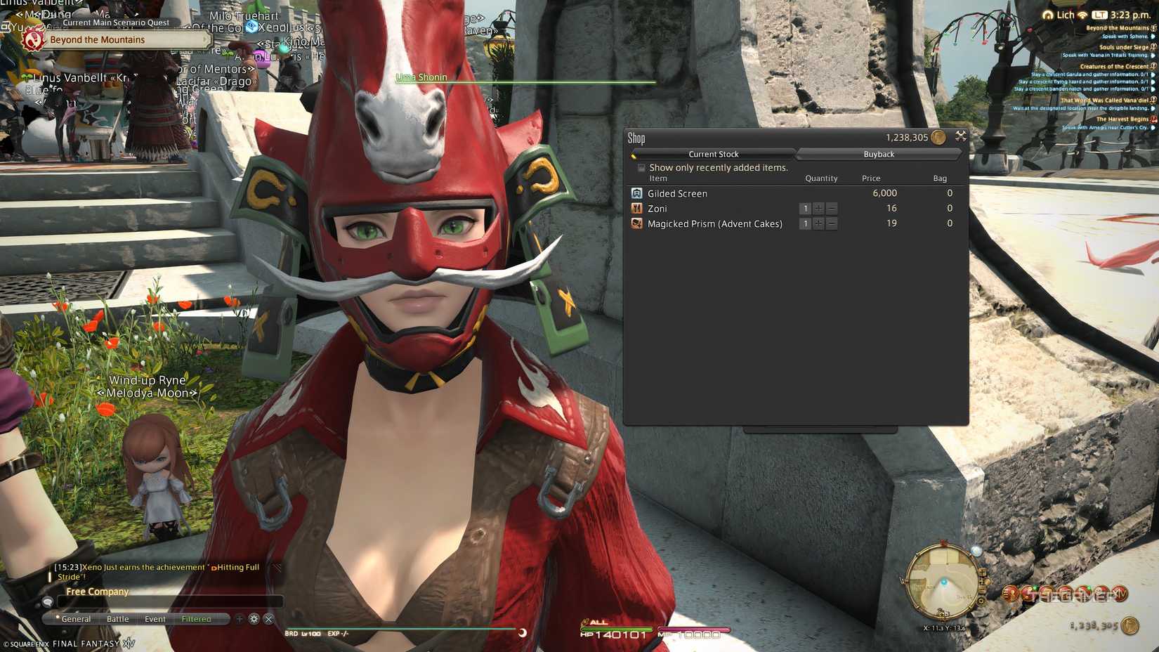 Uma Shonin Far Eastern Merchant wares in Final Fantasy 14.