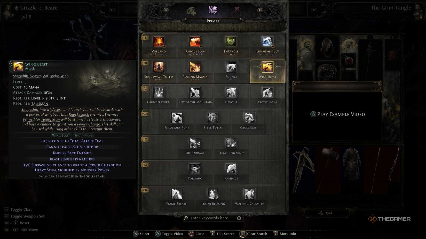 Unlocking Wing Blast for the Wyvern Druid build in Path of Exile 2.