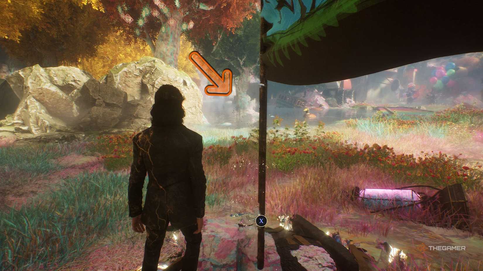 Varso stood next to a flag, looking toward water in Clair Obscur Expedition 33.