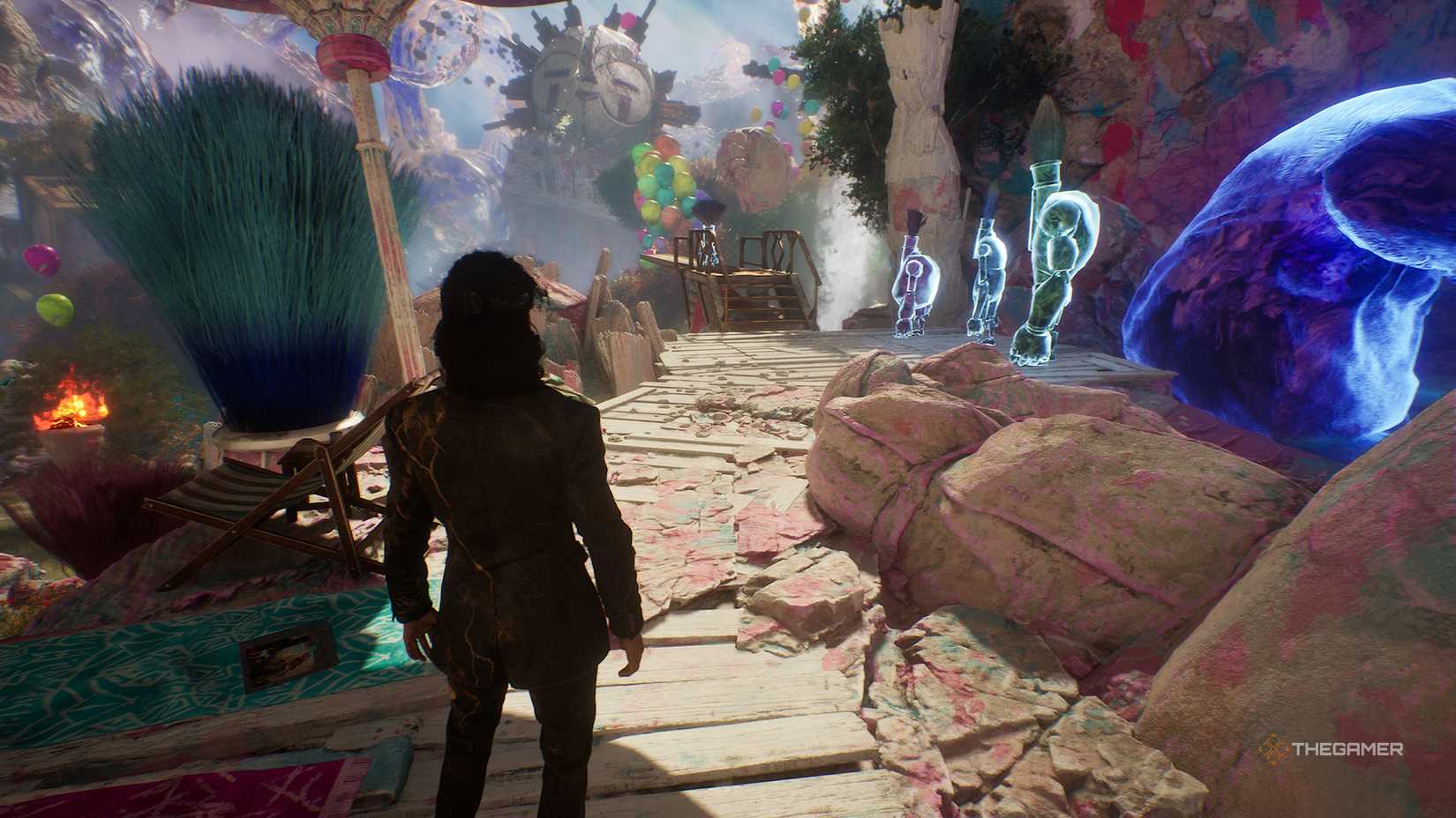 Verso looking over at a diving board in Clair Obscur: Expedition 33.