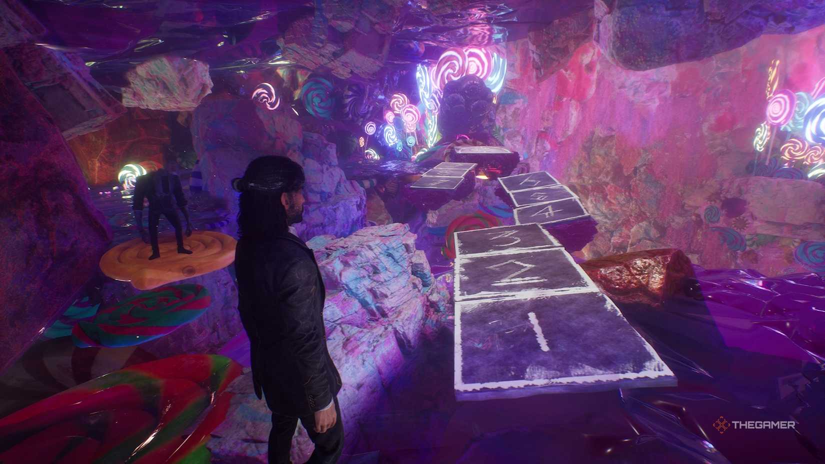 Verso next to a hotscotch in Clair Obscur Expedition 33.