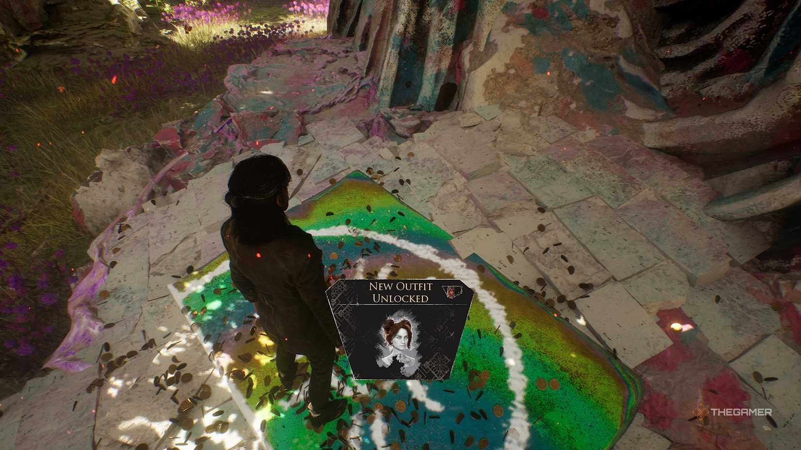 Verso picking up Sciel Double Bun Clair Obscur Expedition 33.