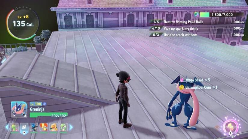 Walking over a Gimmighoul Coin in Pokemon Legends Z A.