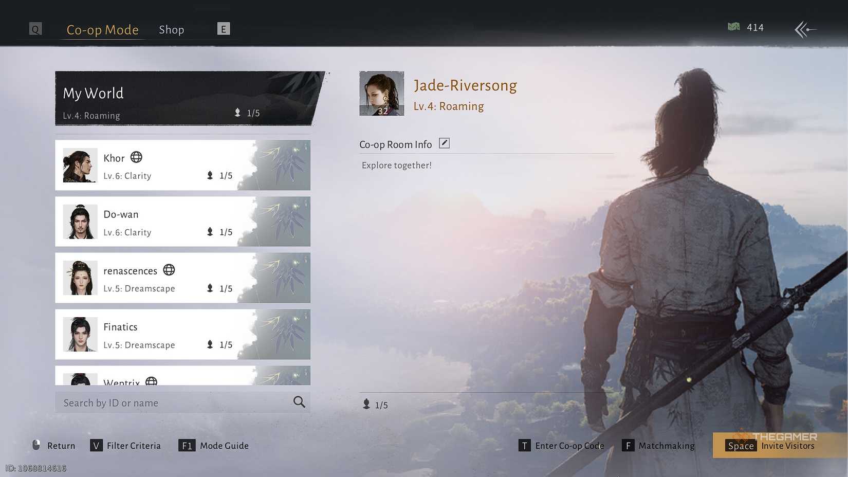 Where Winds Meet Co-Op menu with players listed on the left.