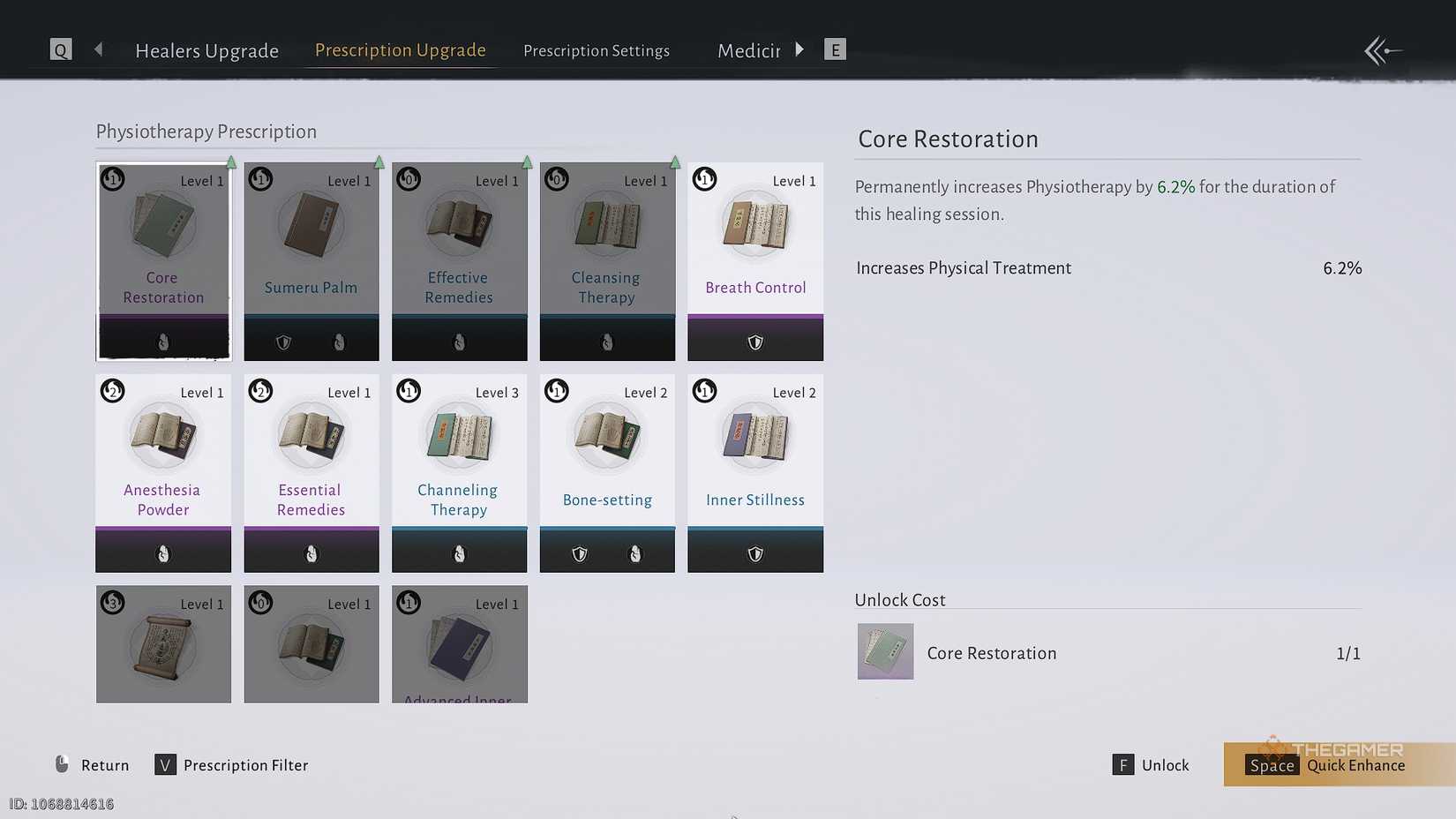 Where Winds Meet Healer cards for upgrade.
