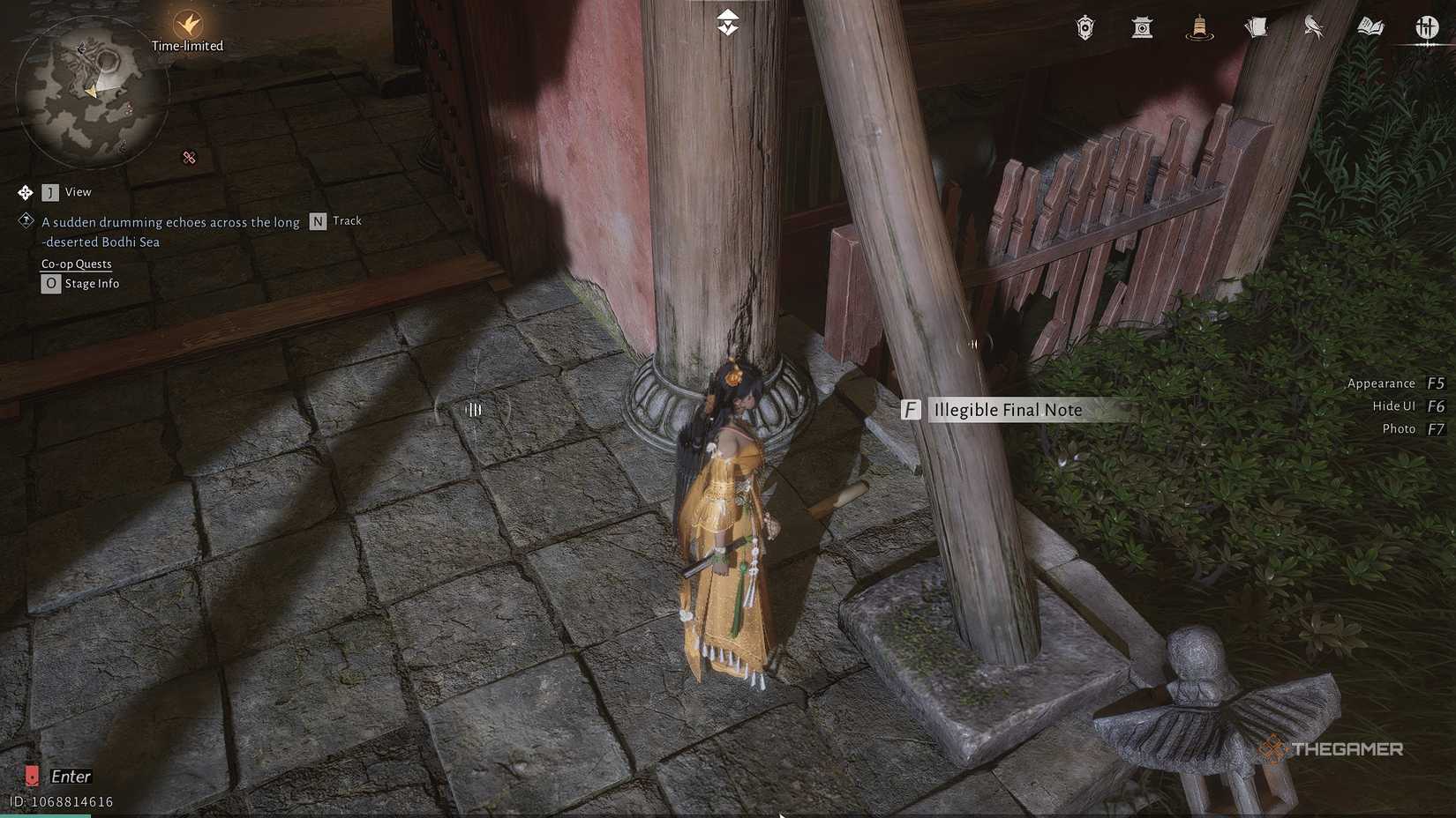 Where Winds Meet Picking up the illegible final note at the temple in the swamp.