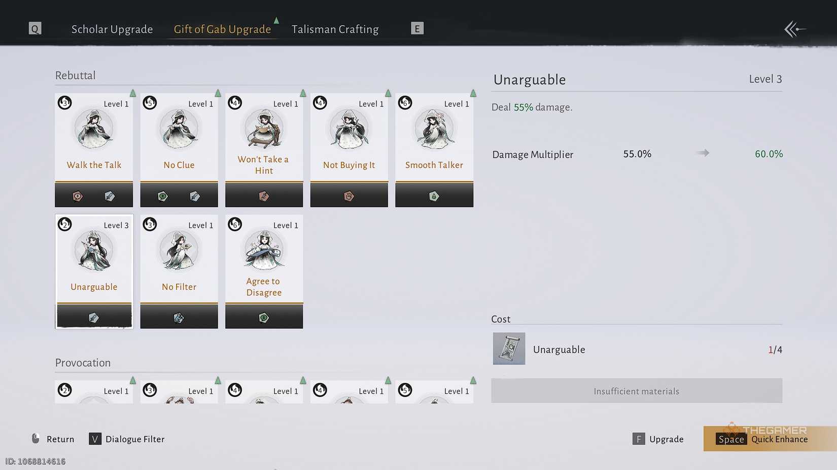 Where Winds Meet Scholar cards for upgrade.