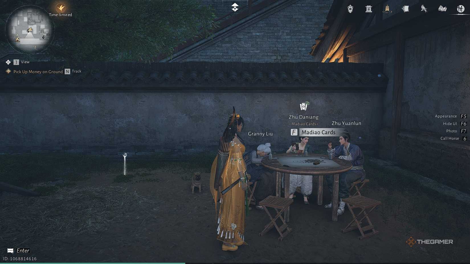 Where Winds Meet Standing at a playing card table in Kaifeng.