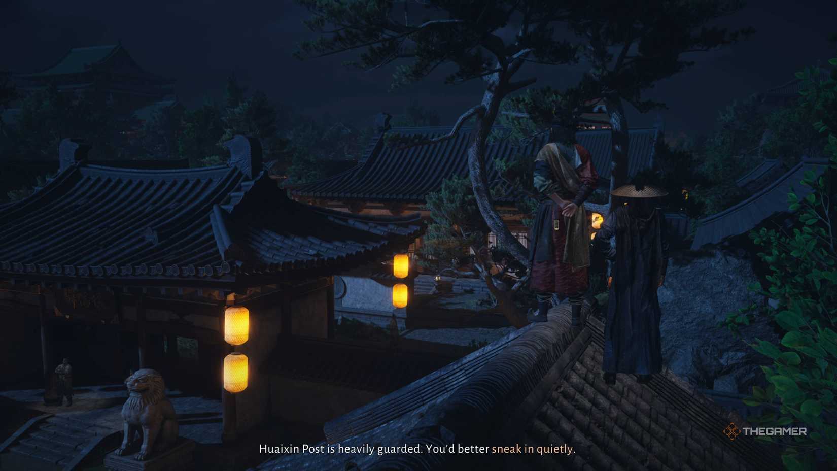 Xue Chou telling you to sneak into Huaixin Post in Where Winds Meet.