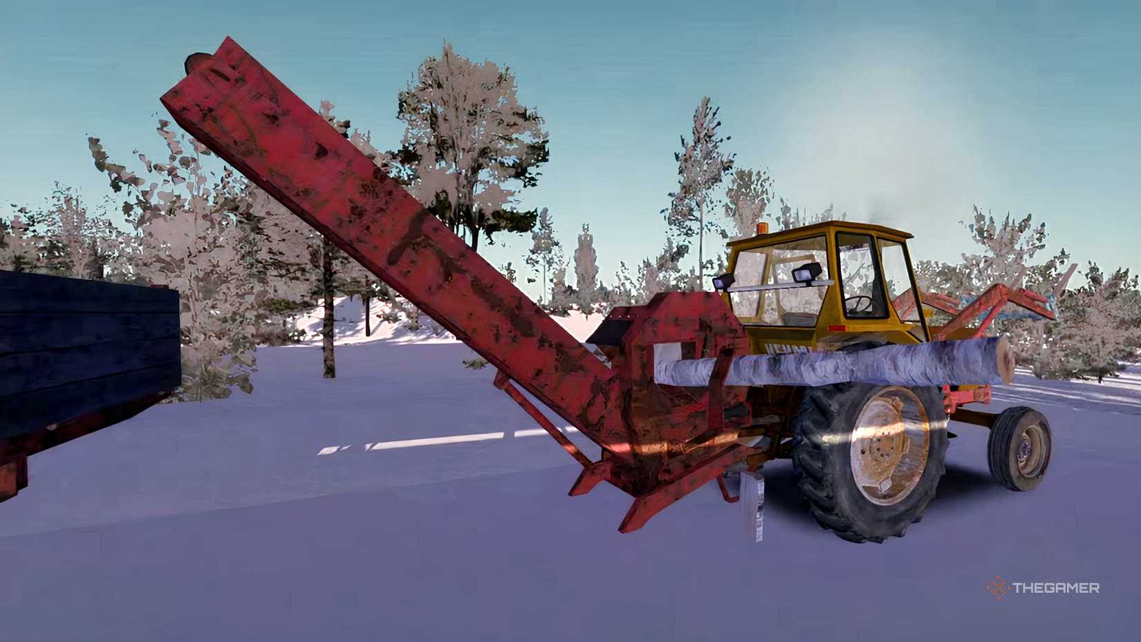 Using the woodchopper in My Winter Car.