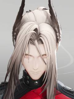 Пограничник в Arknights: Endfield, персонаж с длинными седыми волосами и рогами.