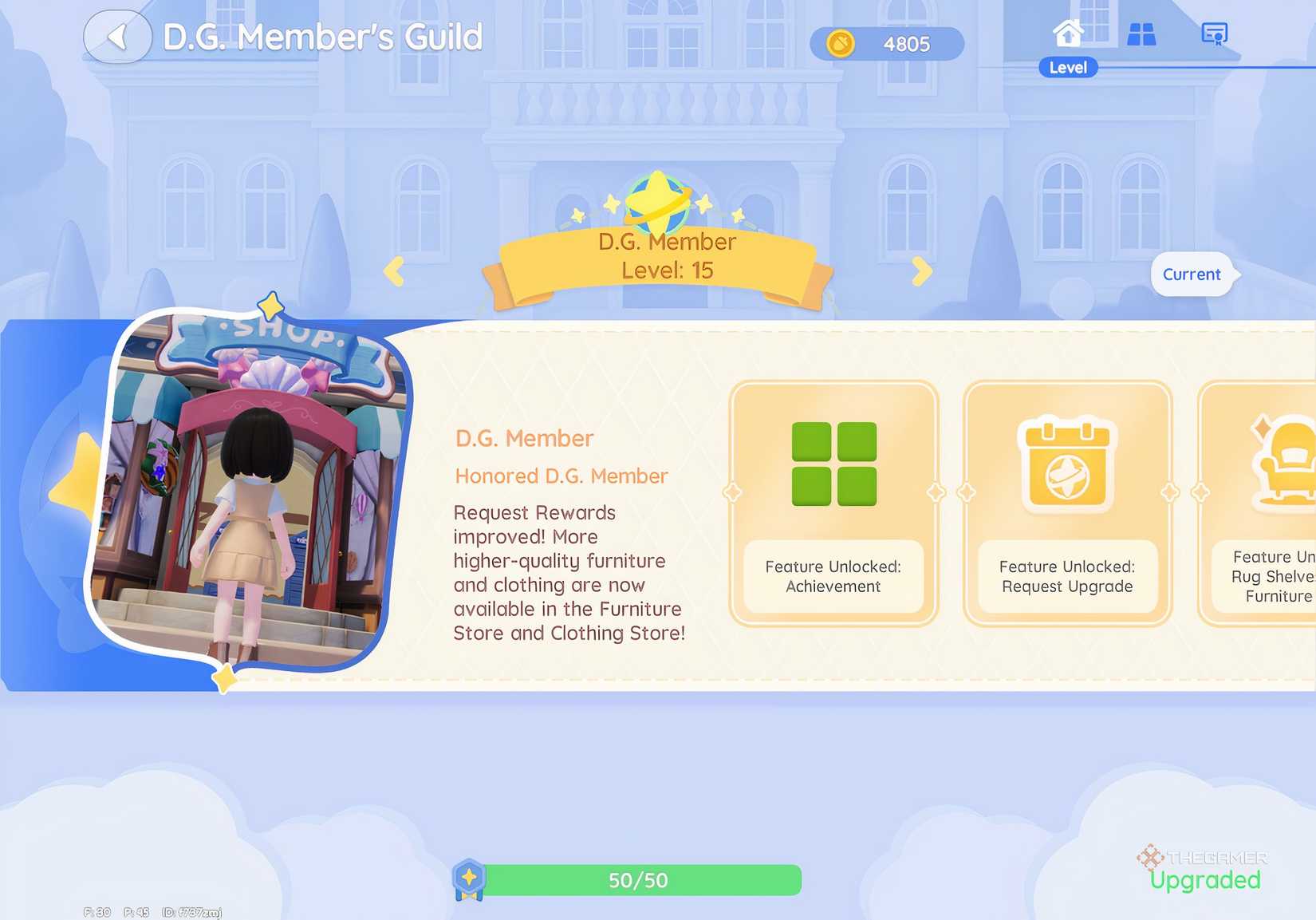 D.G. Member level 15 rewards in Heartopia.