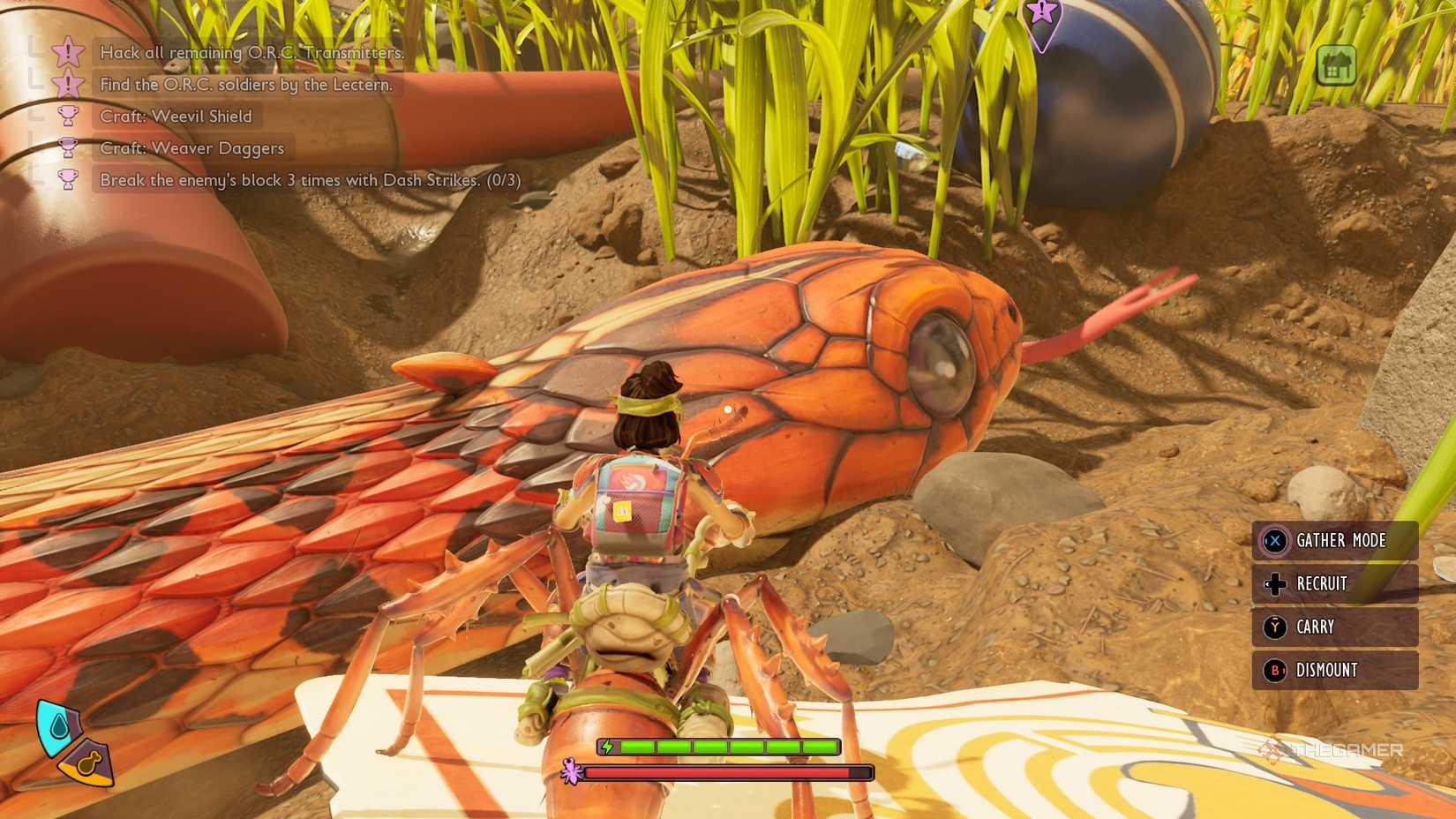 Grounded 2 Garter Snake slithering past.