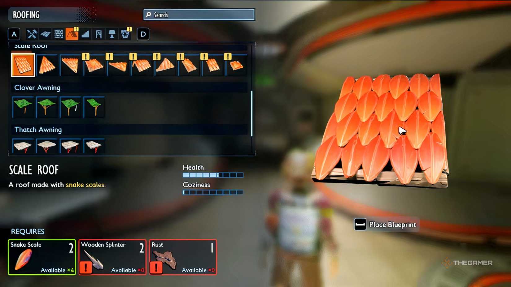 Grounded 2 Snake Roof pieces recipes.