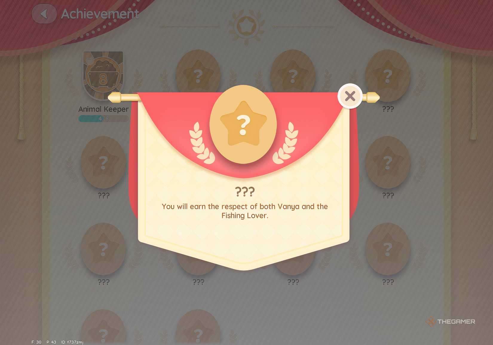 Hidden Achievement badge in Heartopia.