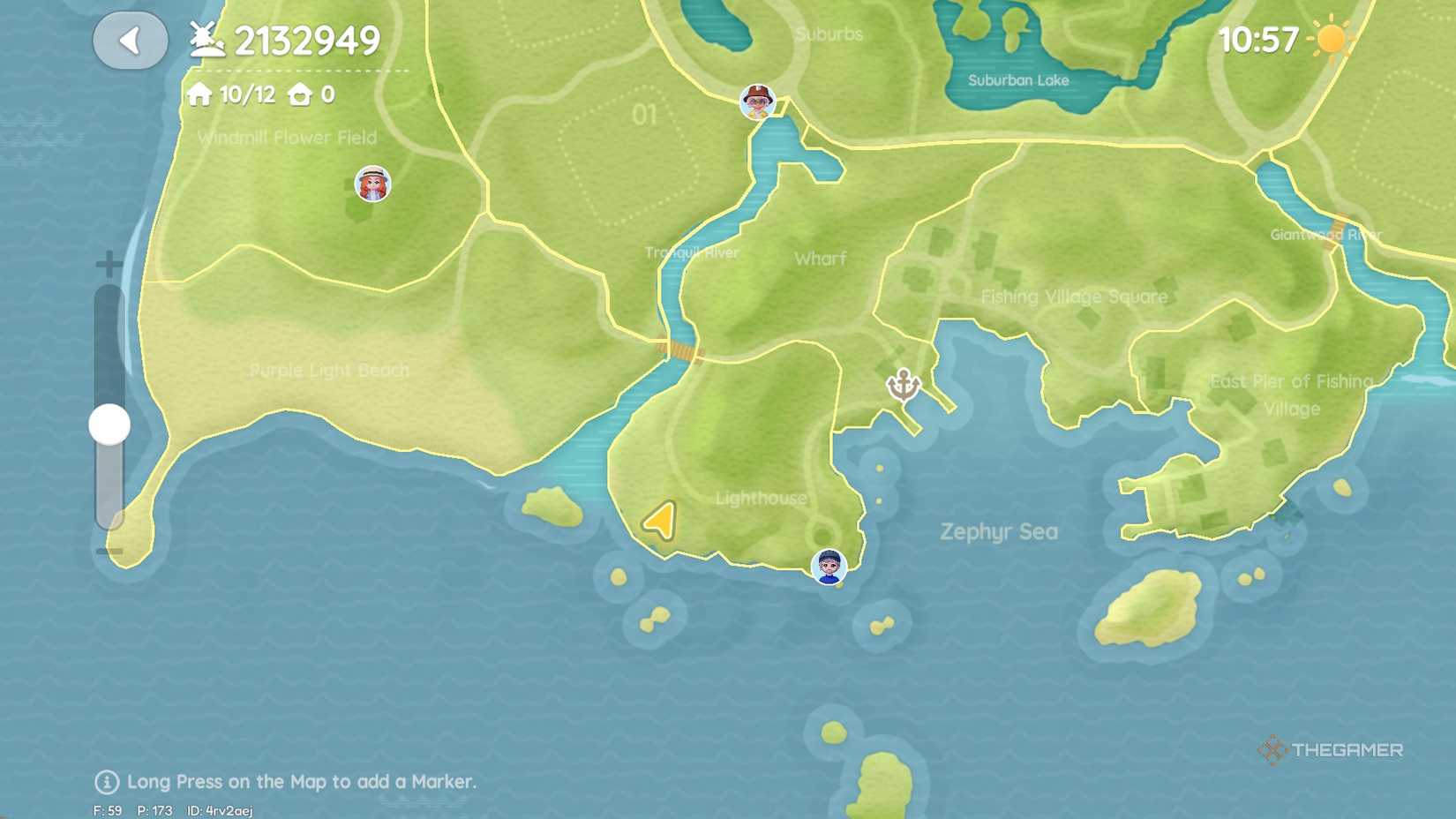 Pink bubble #11 location on the map in Heartopia.