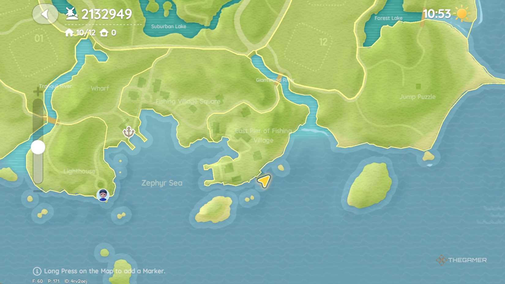 Pink bubble #14 location on the map in Heartopia.