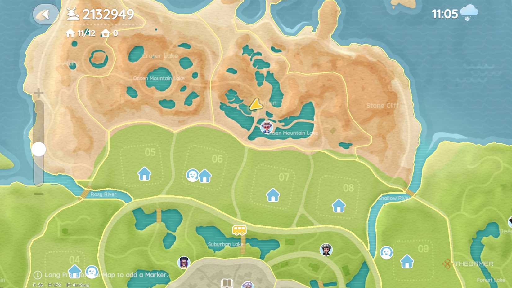 Pink bubble #2 location on the map in Heartopia.