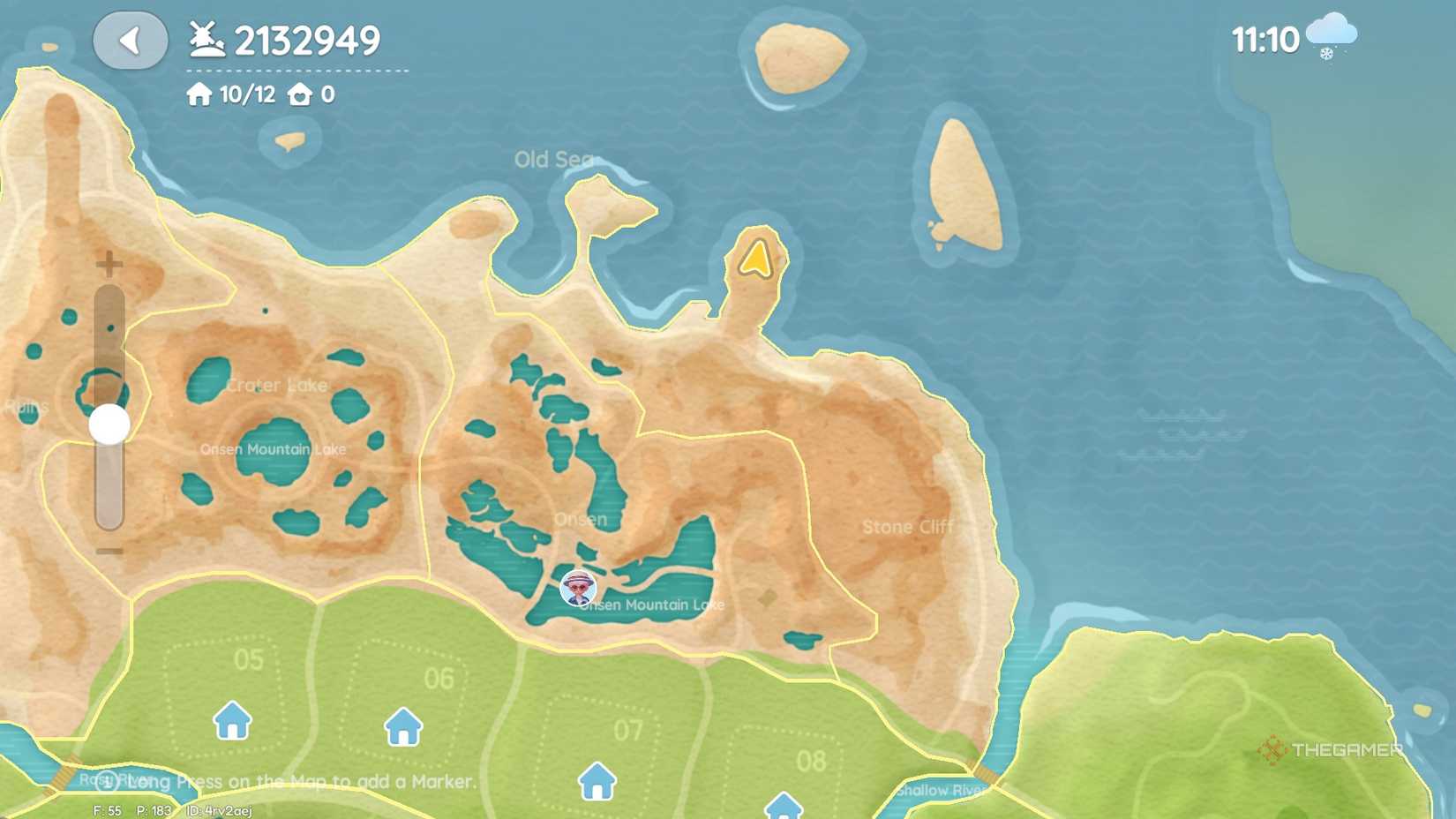 Pink bubble #4 location on the map in Heartopia.