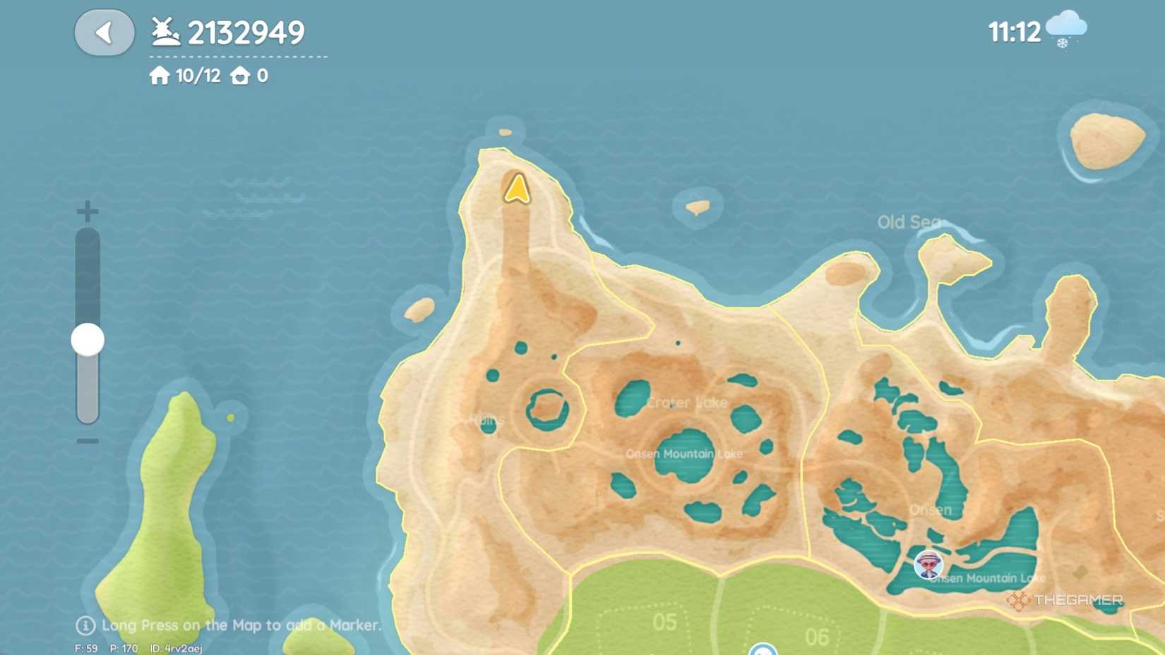 Pink bubble #5 location on the map in Heartopia.