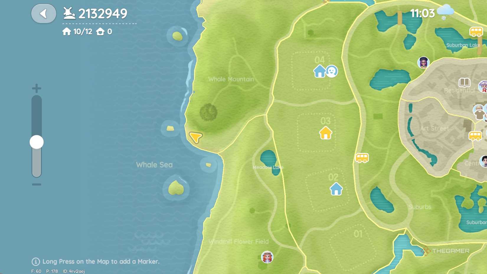 Pink bubble #7 location on the map in Heartopia.