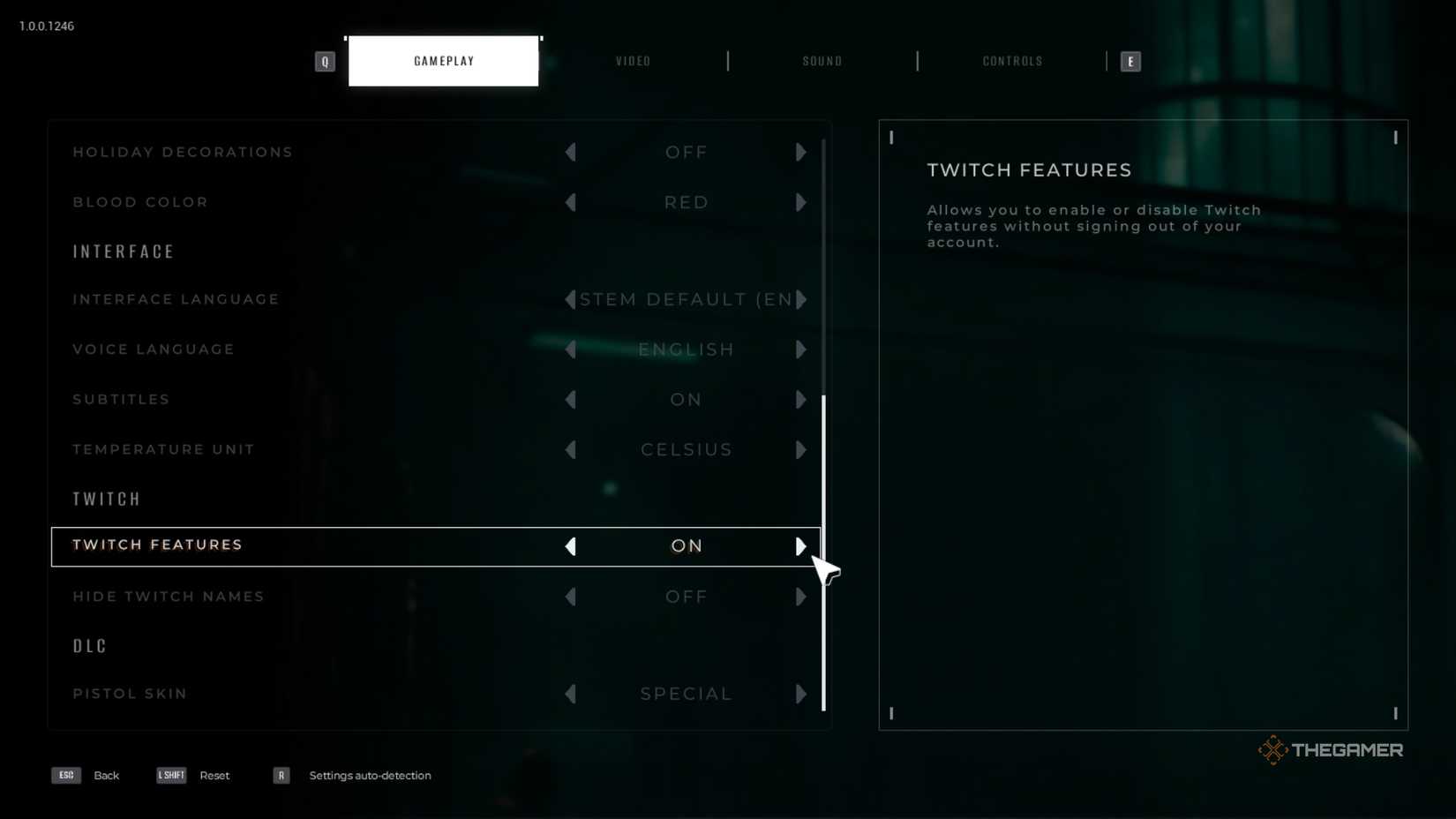 Quarantine Zone The Last Check Twitch settings.