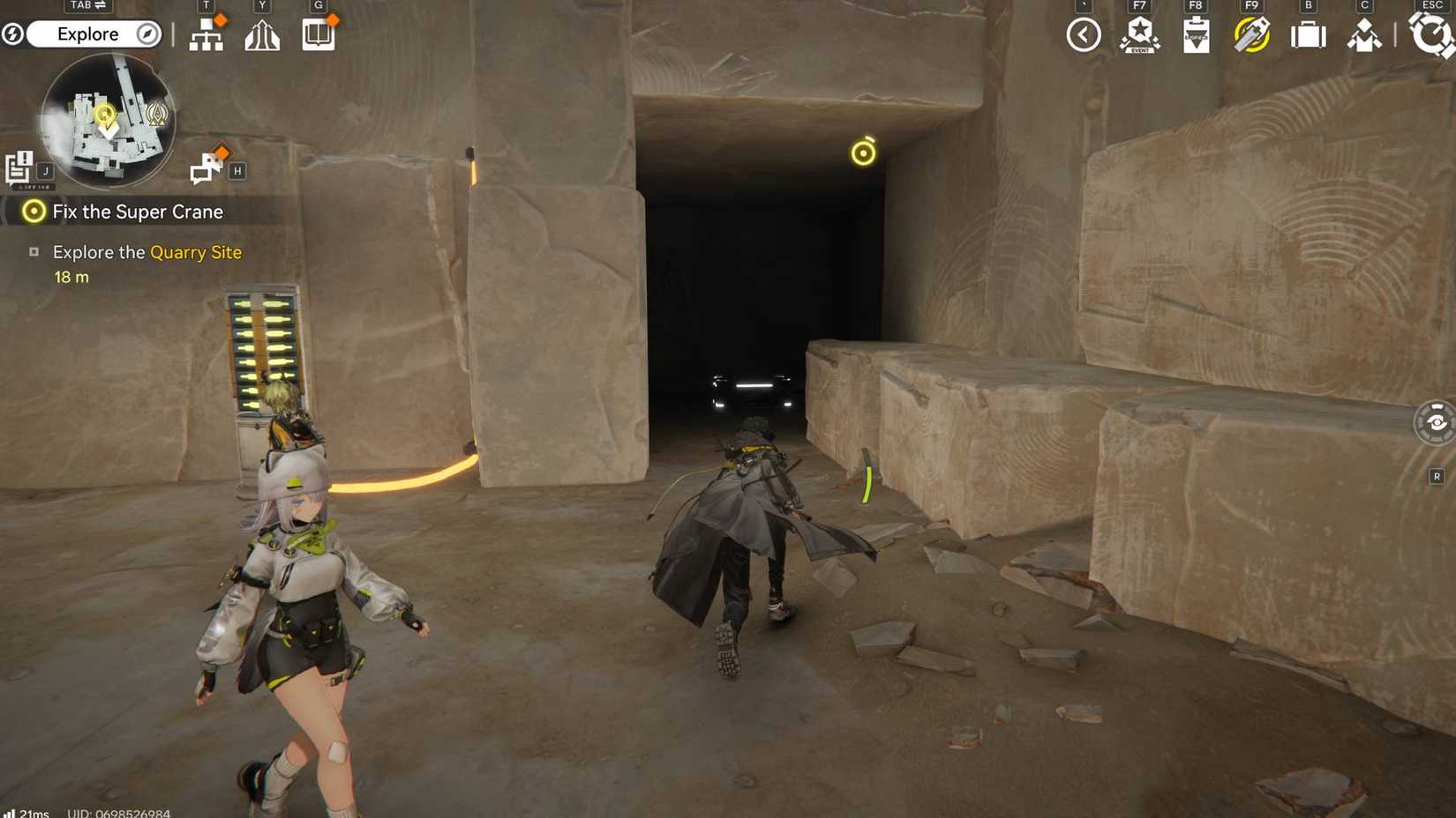 Сундук на участке карьера