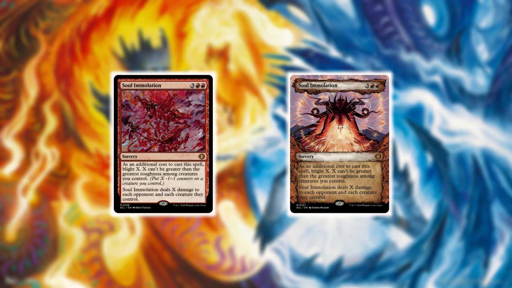 Варианты карты Душевное Распятие из MTG Lorwyn Eclipsed.