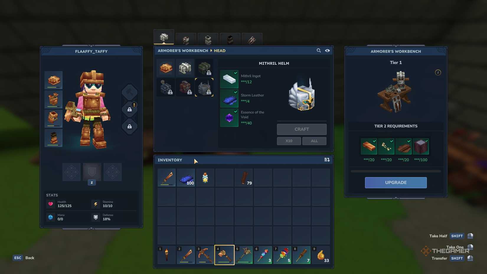 Рецепт Мифрилового Шлема в Hytale.