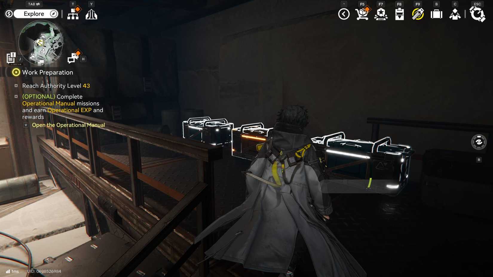 Три сундука, расположенные внутри запертой комнаты в карьере Абуррей в Arknights: Endfield.