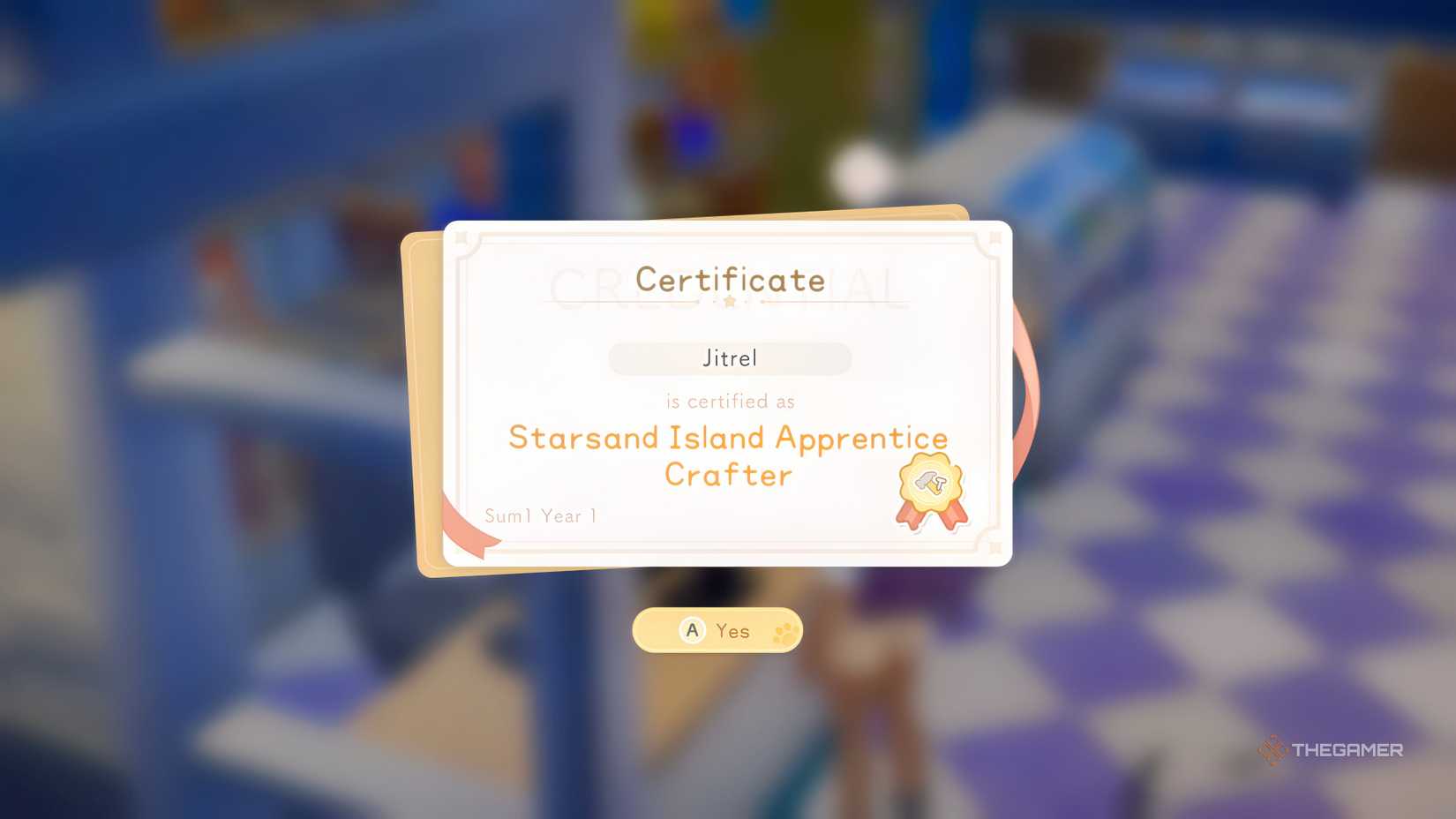 Получение сертификата крафта в Starsand Island.