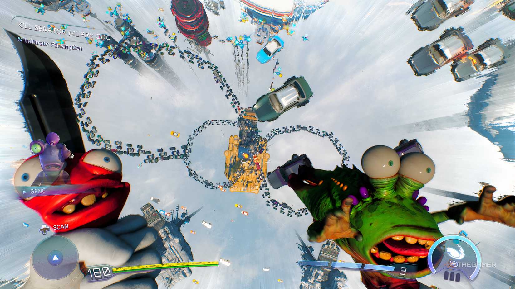 Гас и Ножи кричат во время падения в High On Life 2.