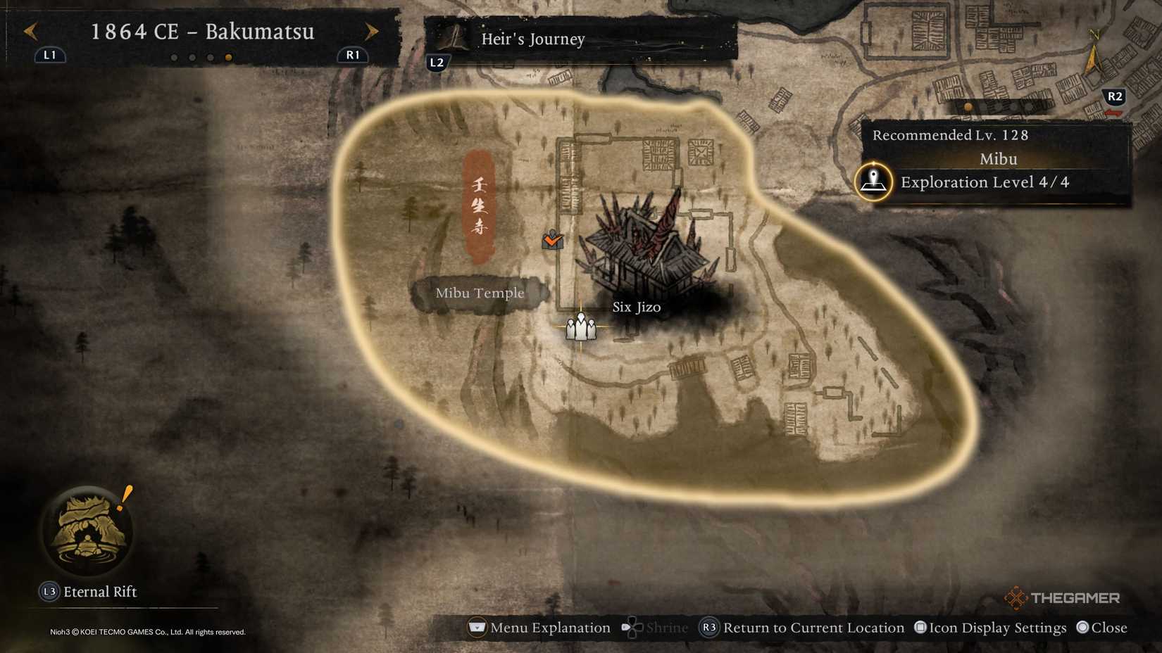 Шесть Дзидзо в Мибу в Nioh 3.