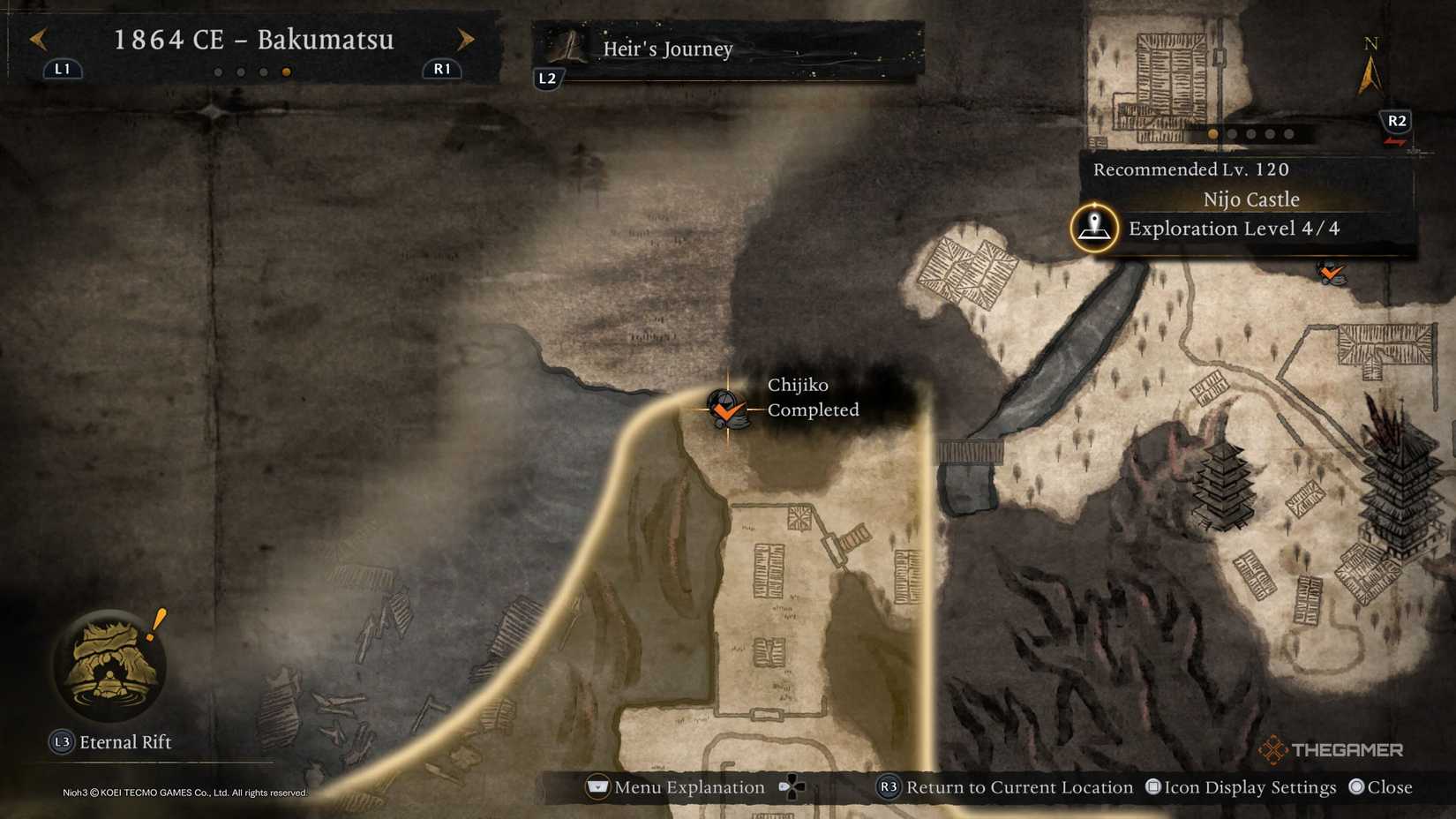 Второй Чидзико в Замке Нидзё в Nioh 3.