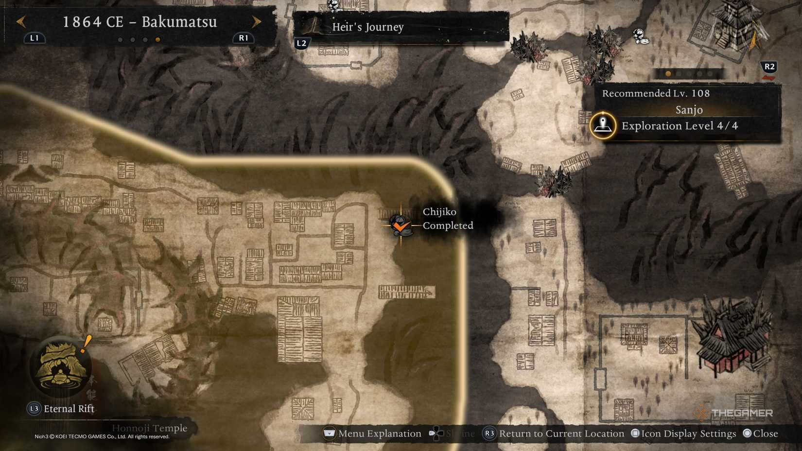 Чидзико в Сандзё в Nioh 3.