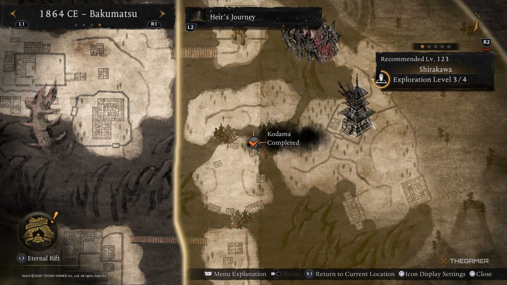 Вторая Кодама в Сиракаве в Nioh 3.