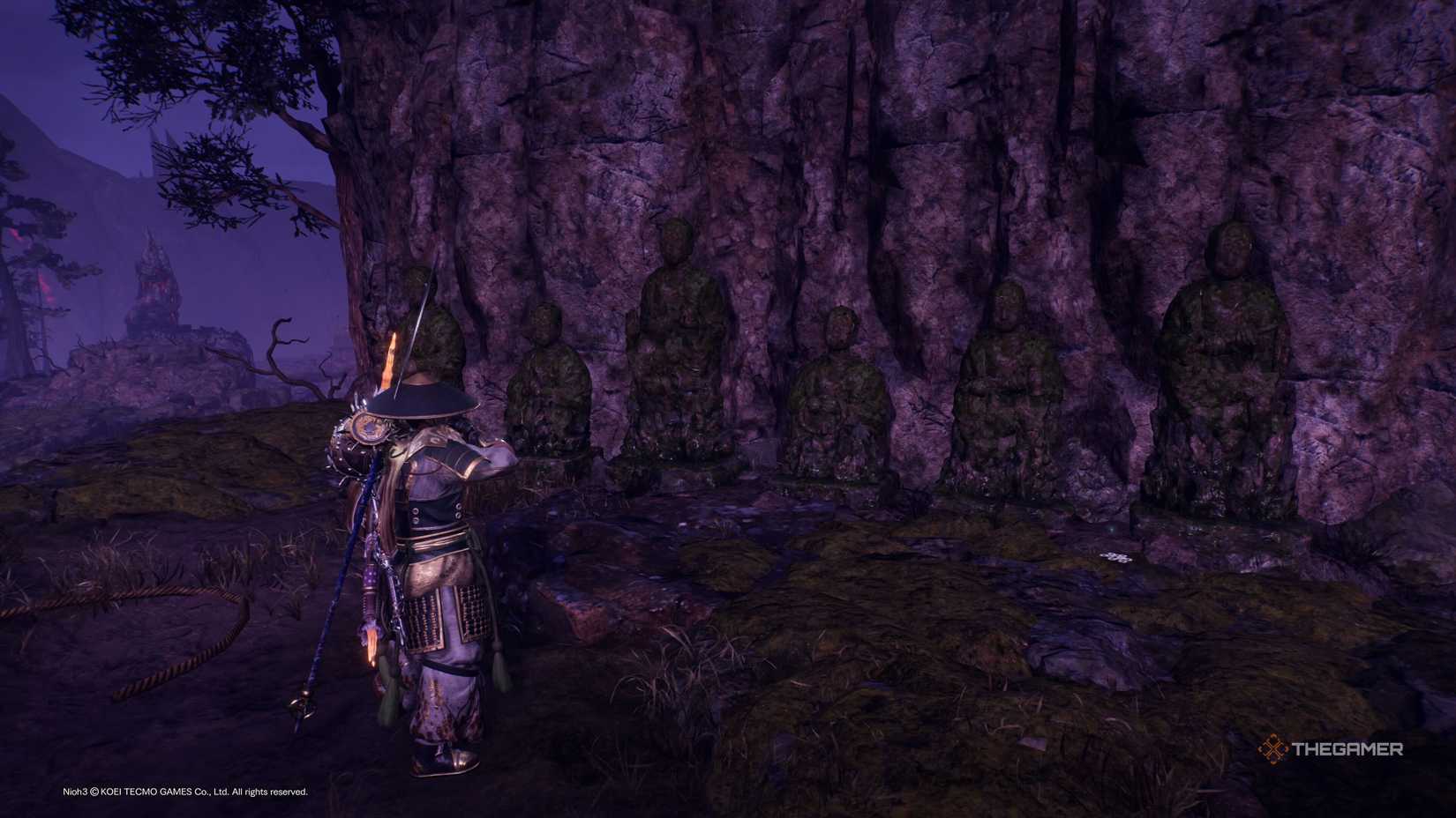 Большая статуя Шести Дзидзо в Бакумацу Nioh 3.