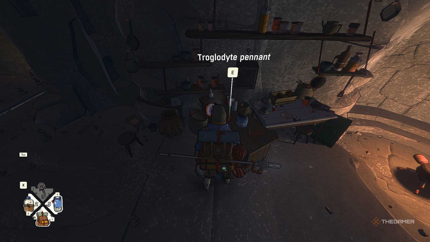 Вымпел Троглодита на столе в Cairn.