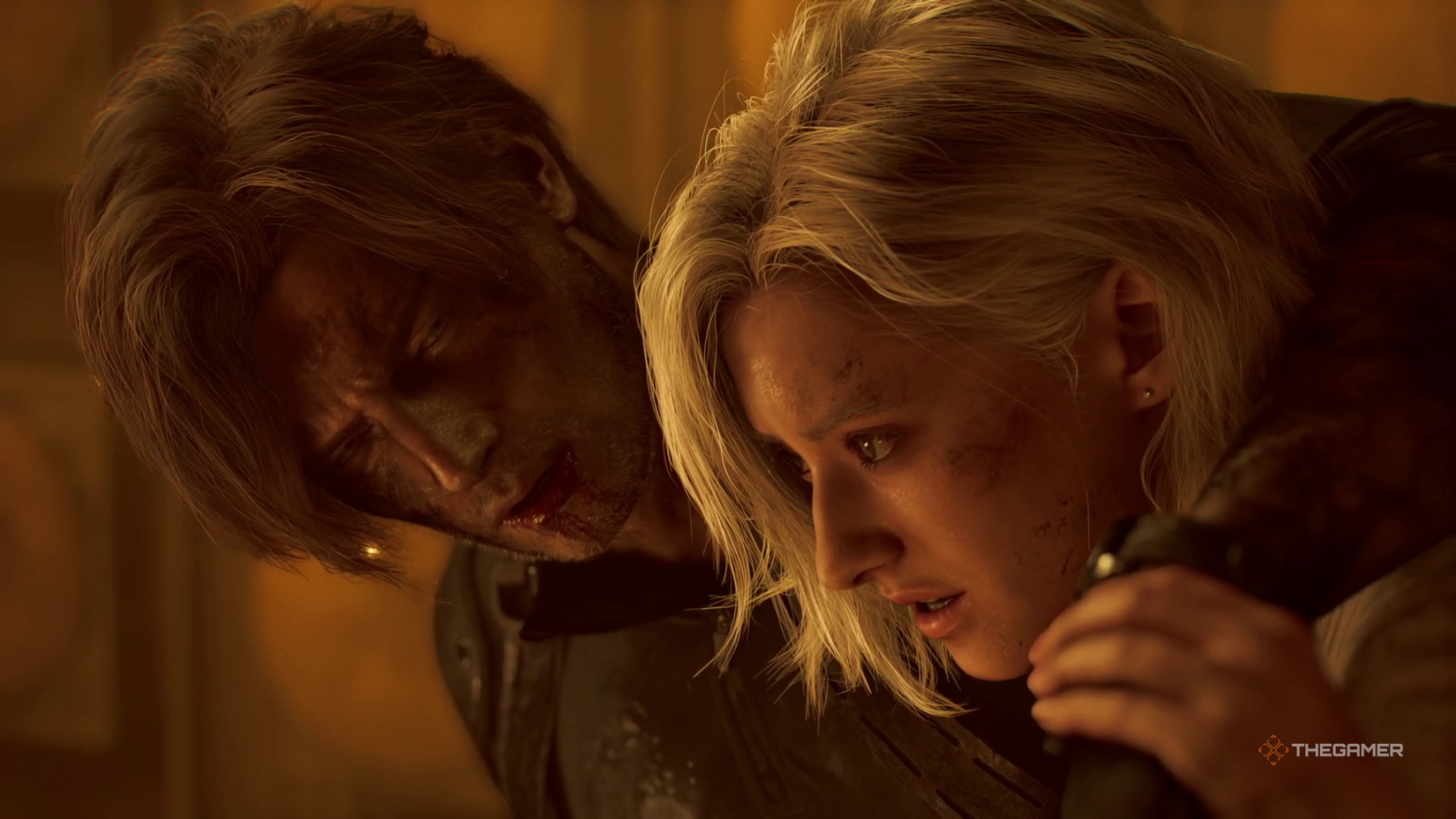 Леон Кеннеди и Грейс Эшкрофт в финале Resident Evil Requiem