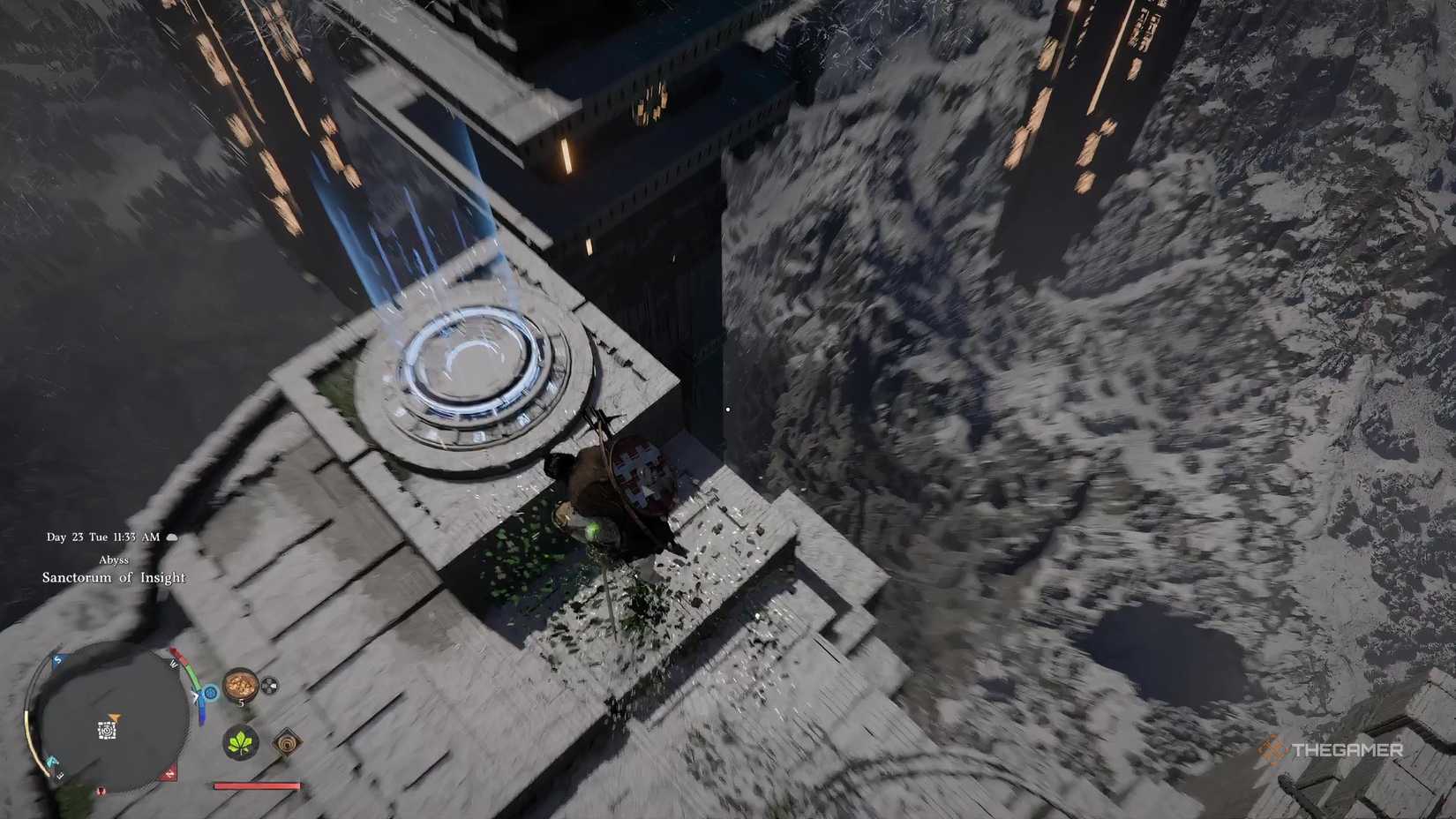 Тройной прыжок с Силовой ладонью в миссии Одержимость и безумие Crimson Desert