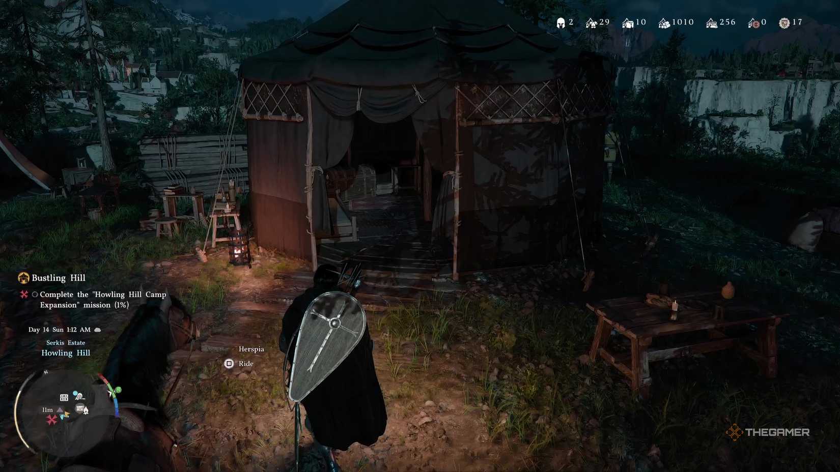 Ожидание таймера расширения лагеря Воющий холм в миссии «Оживлённый холм»