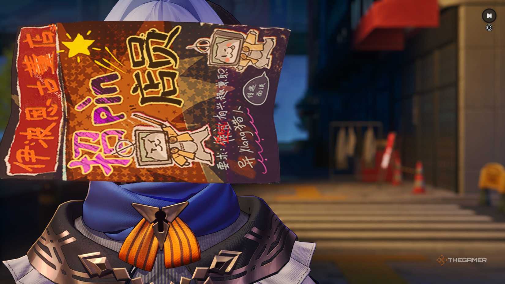Edgar being hit in the face with a magazine page in Neverness to Everness.