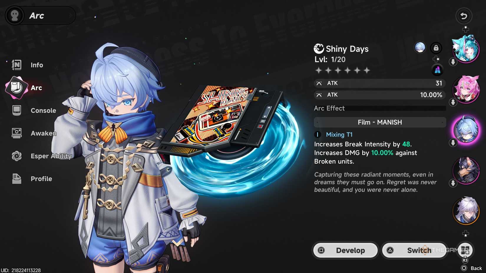 Edgar with Shiny Days in NTE.