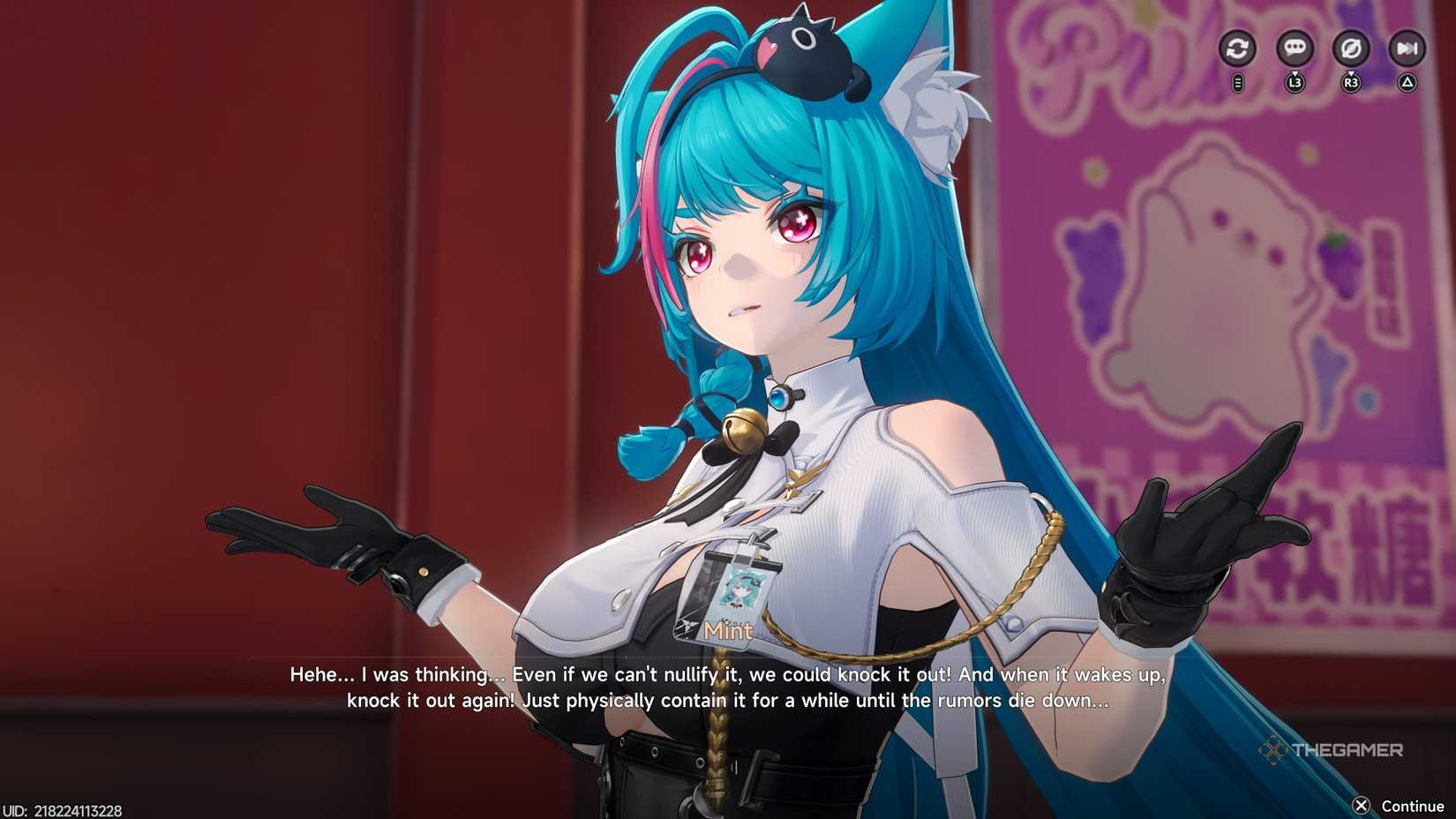 Mint making a plan with Zero to capture an anomaly in Neverness to Everness.
