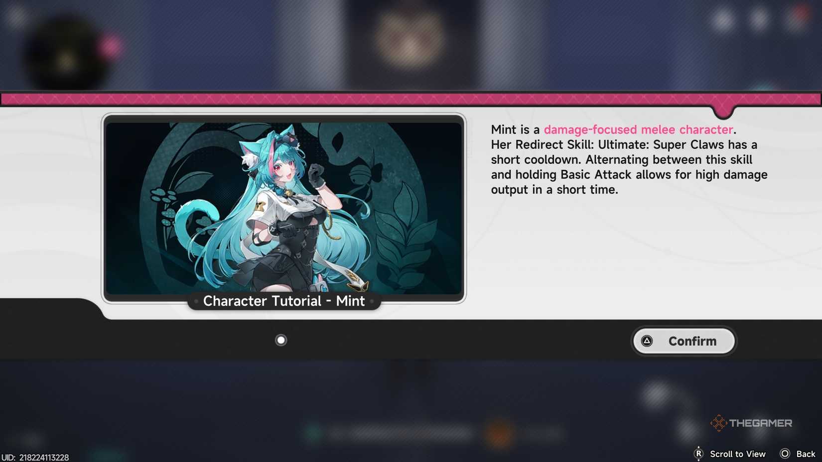 Overview for Mint's combat abilities in Neverness to Everness.