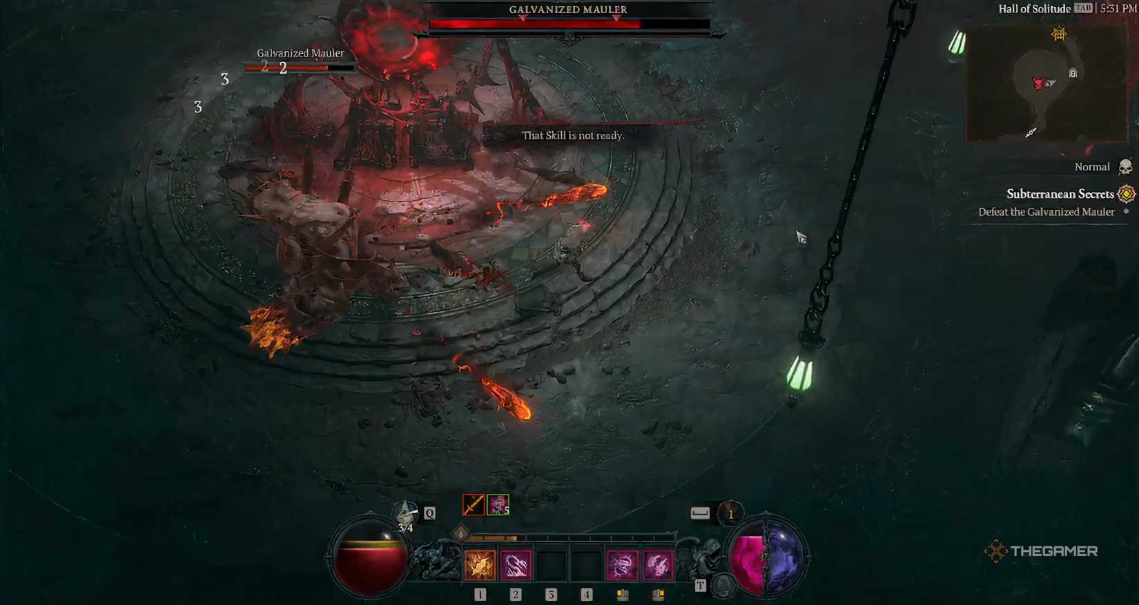 Чернокнижник добивает босса в Diablo 4.